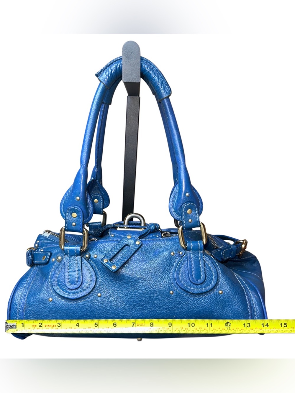 CHLOE PADDINGTON Blue Leather Bag - Lock and Key - Picture 14 of 17